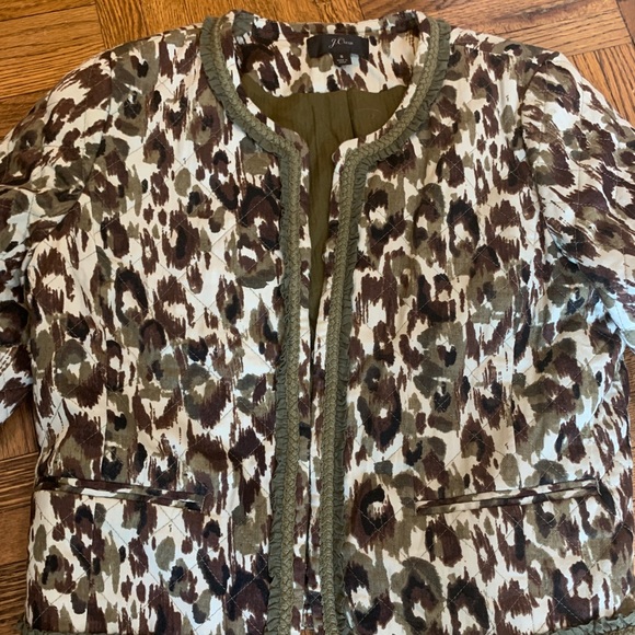 J. Crew Jackets & Blazers - J Crew camo olive green patterned quilted blazer